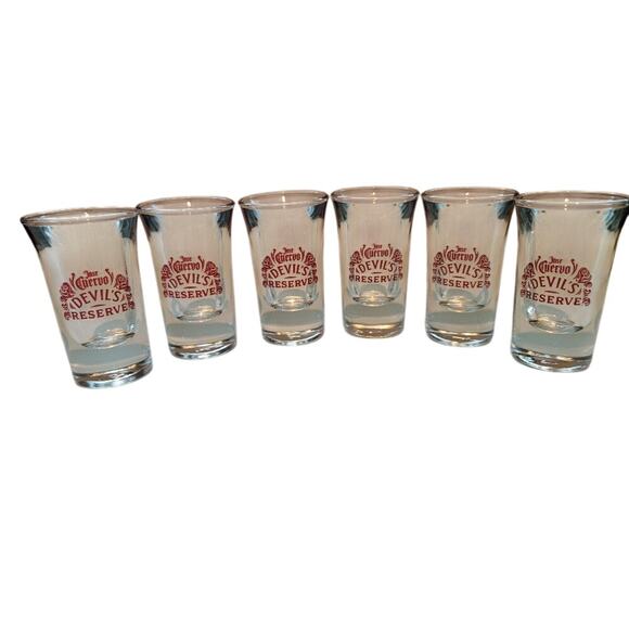 Jose Cuervos Shot Glasses Tequila Devil's Reserve Barware - Set of 6 - Picture 4 of 9